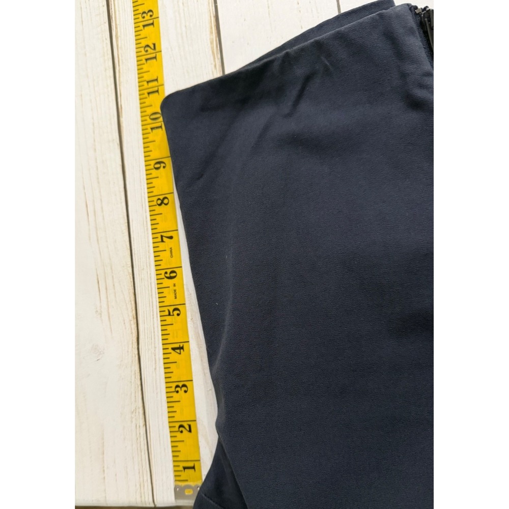 Everlane The Kick Cropped Pants Womens 0 Navy Side Zip Stretch‎ Mid Rise - Picture 6 of 10